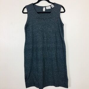 Preview Lambswool Cashmere Sleeveless Dress Heather Gray Black